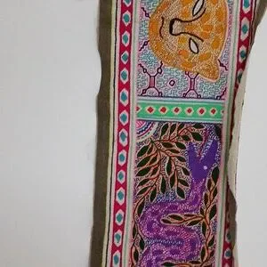 Wall Decor | Peruvian Hand Embroidered Rug Snake And Puma Amazon Jungle ...